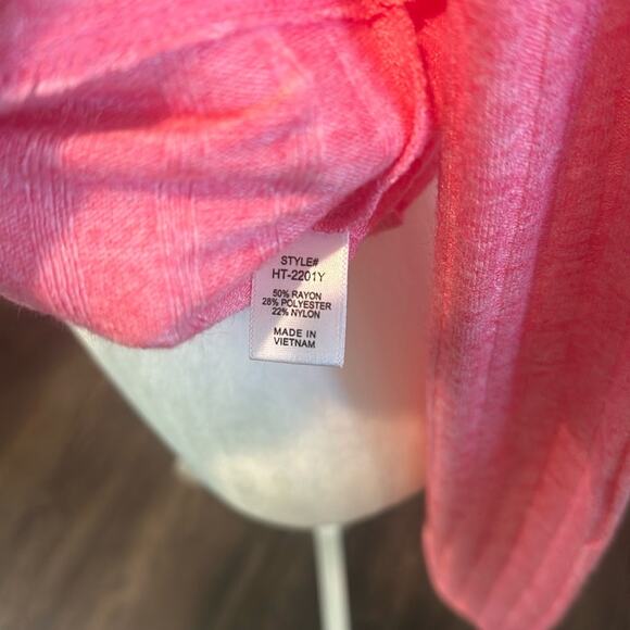 Zenana Small Pink Ribbed Knit Sweater NWOT - Picture 8 of 9